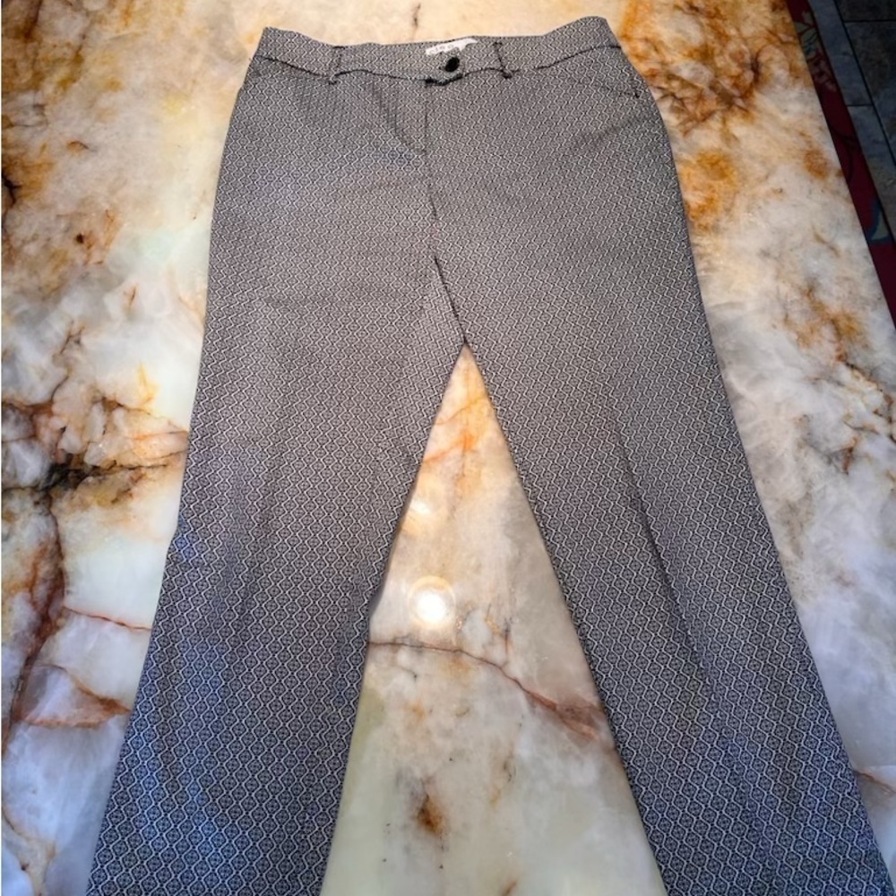 Ladies Cleo Black Patterned Dress Pants